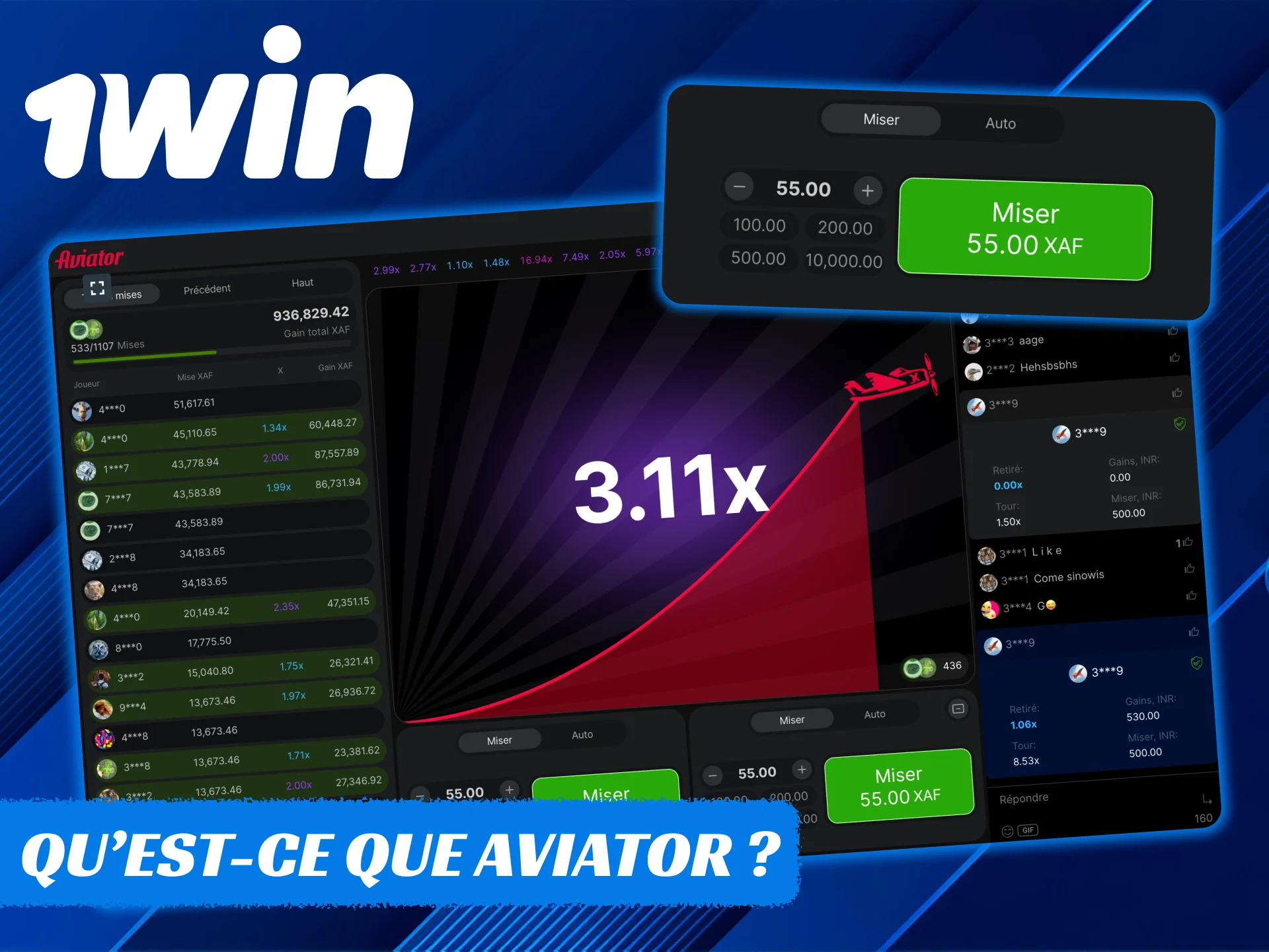 Lire des informations sur le jeu 1Win Aviator.