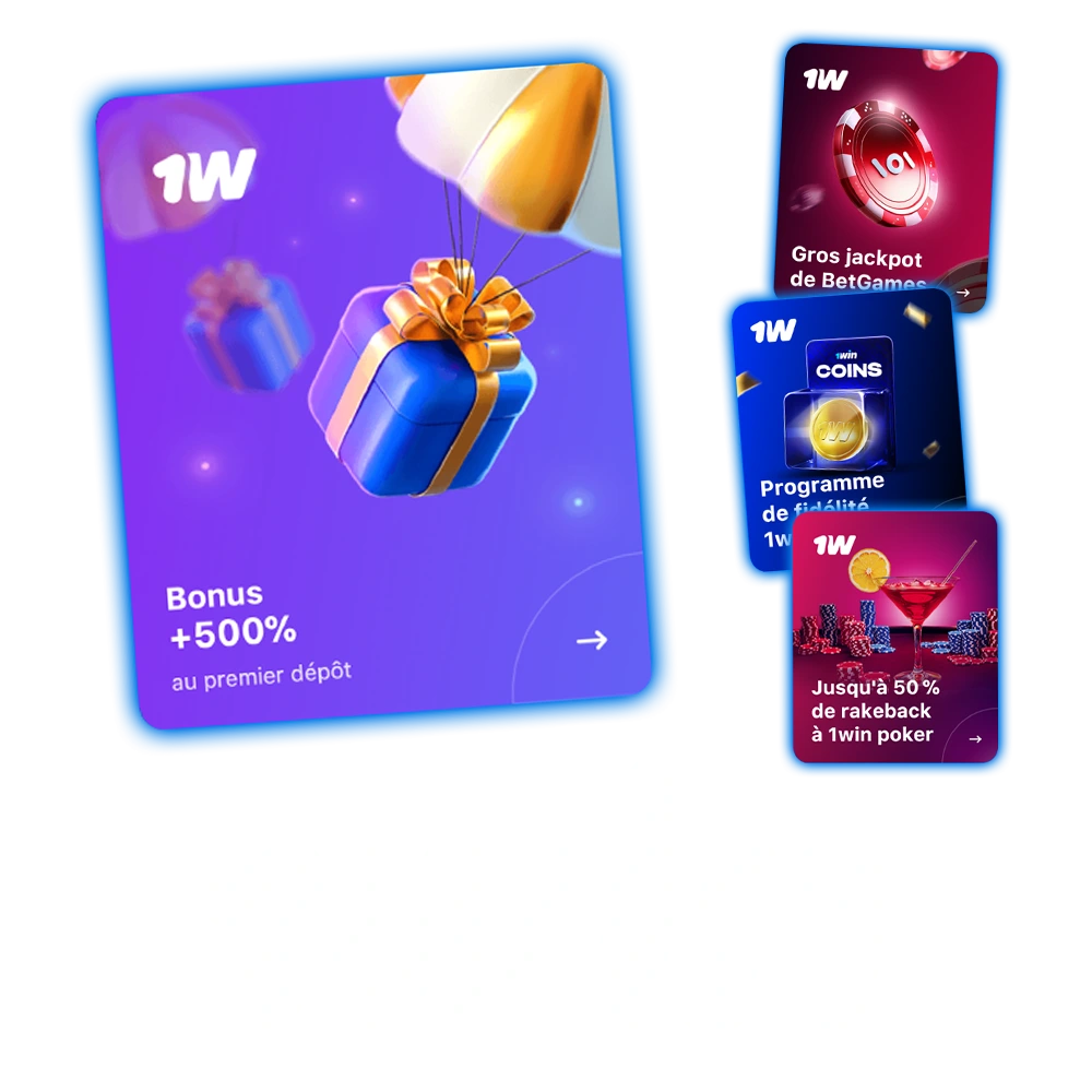 Vous trouverez ici des informations sur tous les bonus actuels de 1Win.