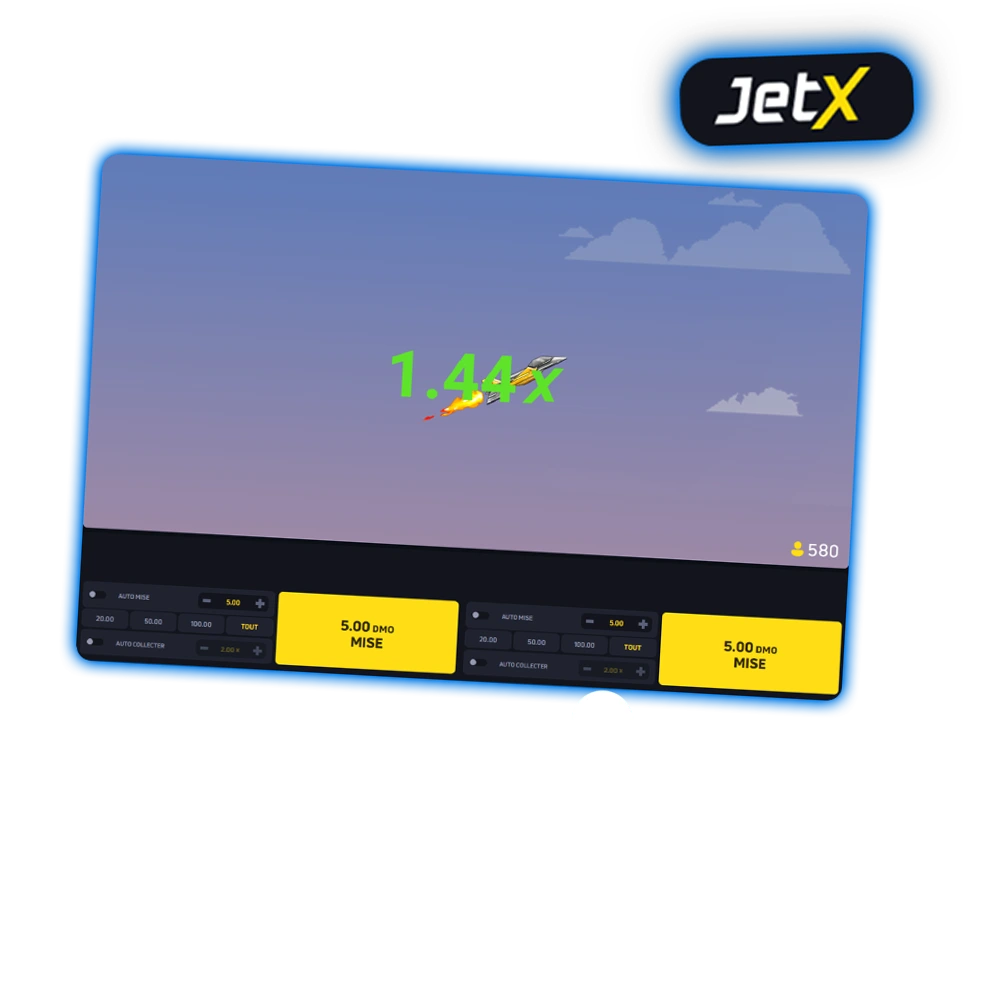 Un avion se prépare à décoller dans le jeu JetX sur 1Win.