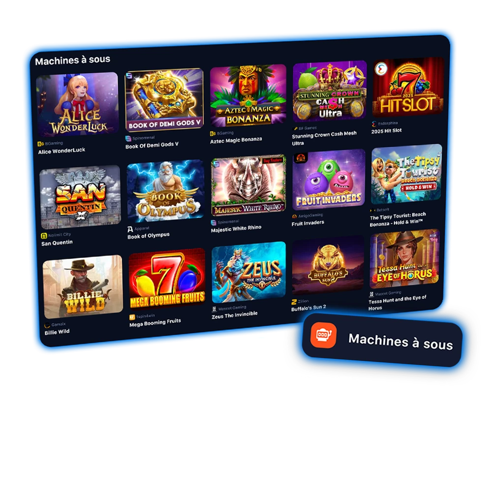 Faites tourner les rouleaux des machines à sous avec 1Win.