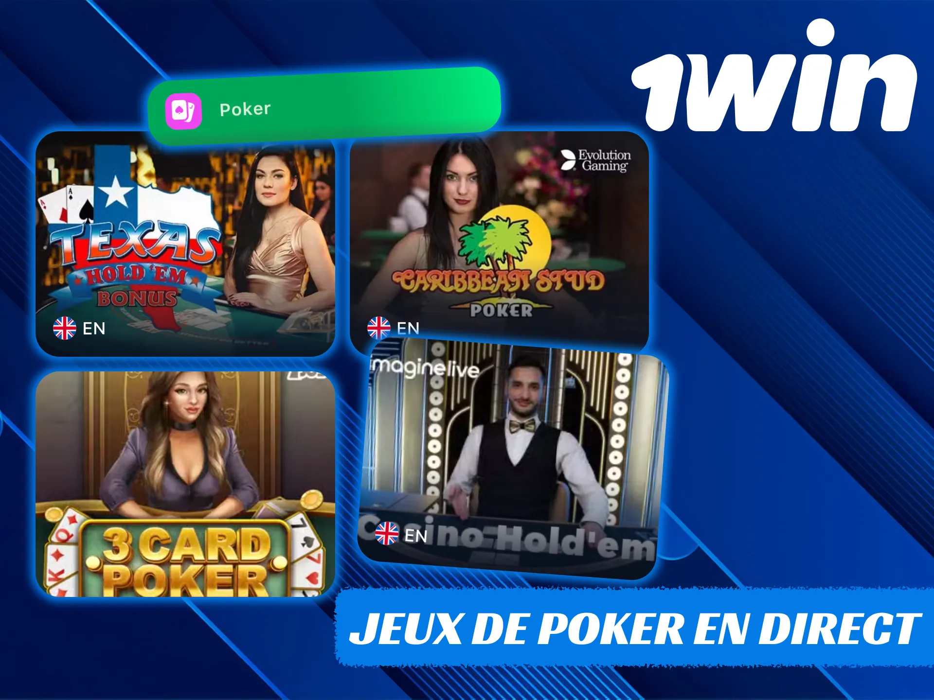 Jouez au poker en direct sur 1Win et gagnez gros.