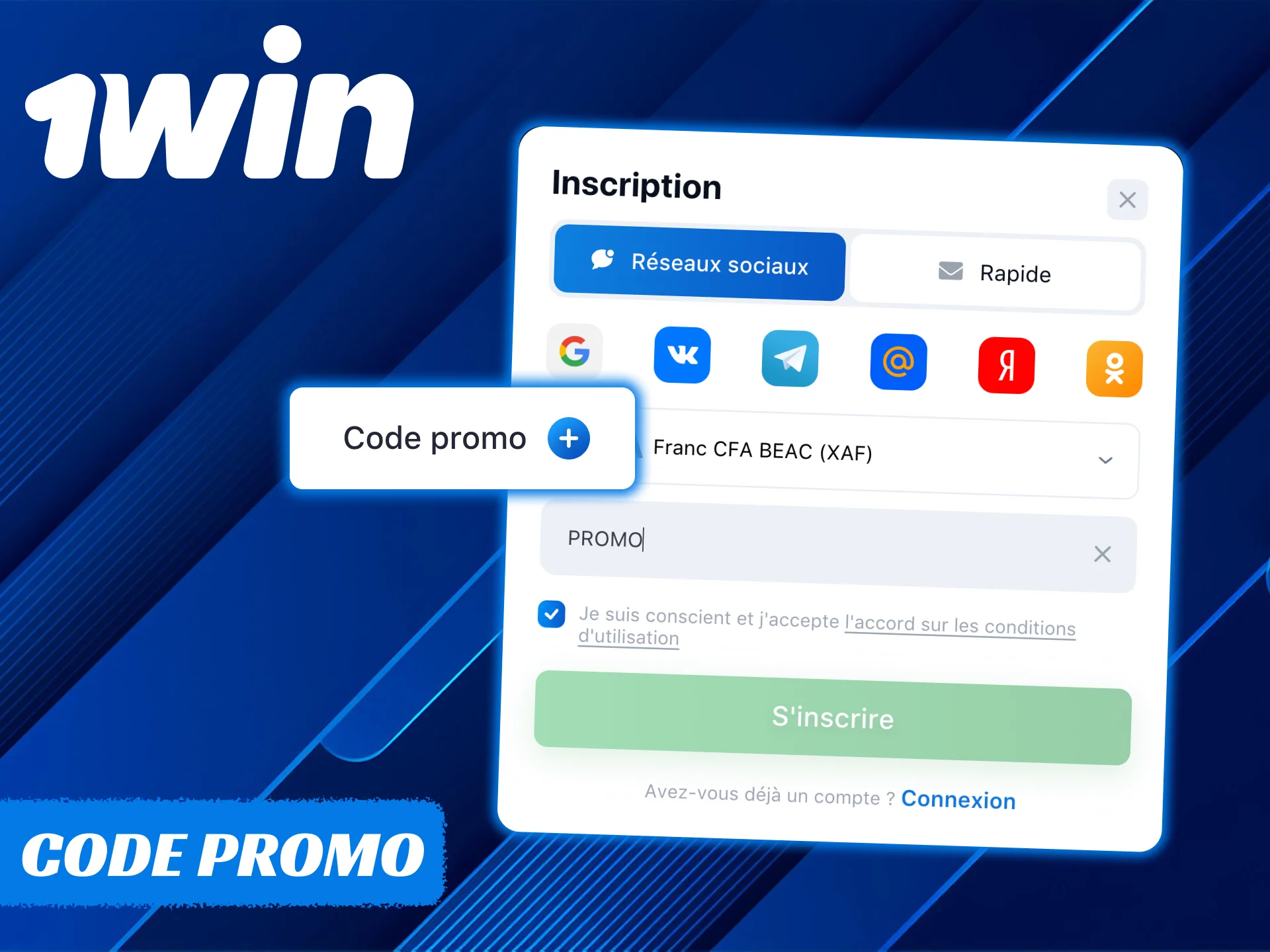 Recevez un bonus en vous inscrivant sur le site 1Win.
