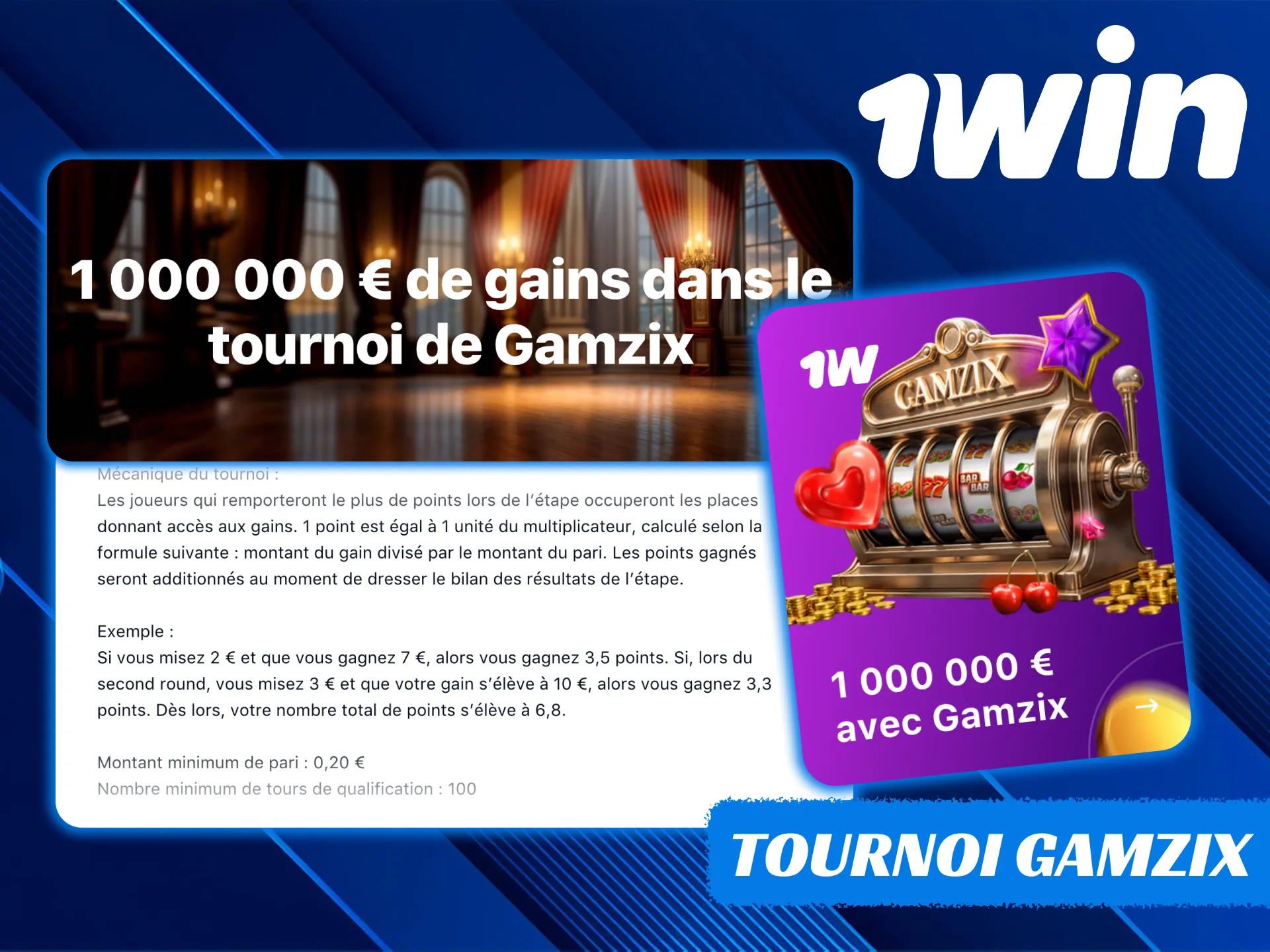 Participez au grand tournoi de Gamzix sur la plateforme 1Win.