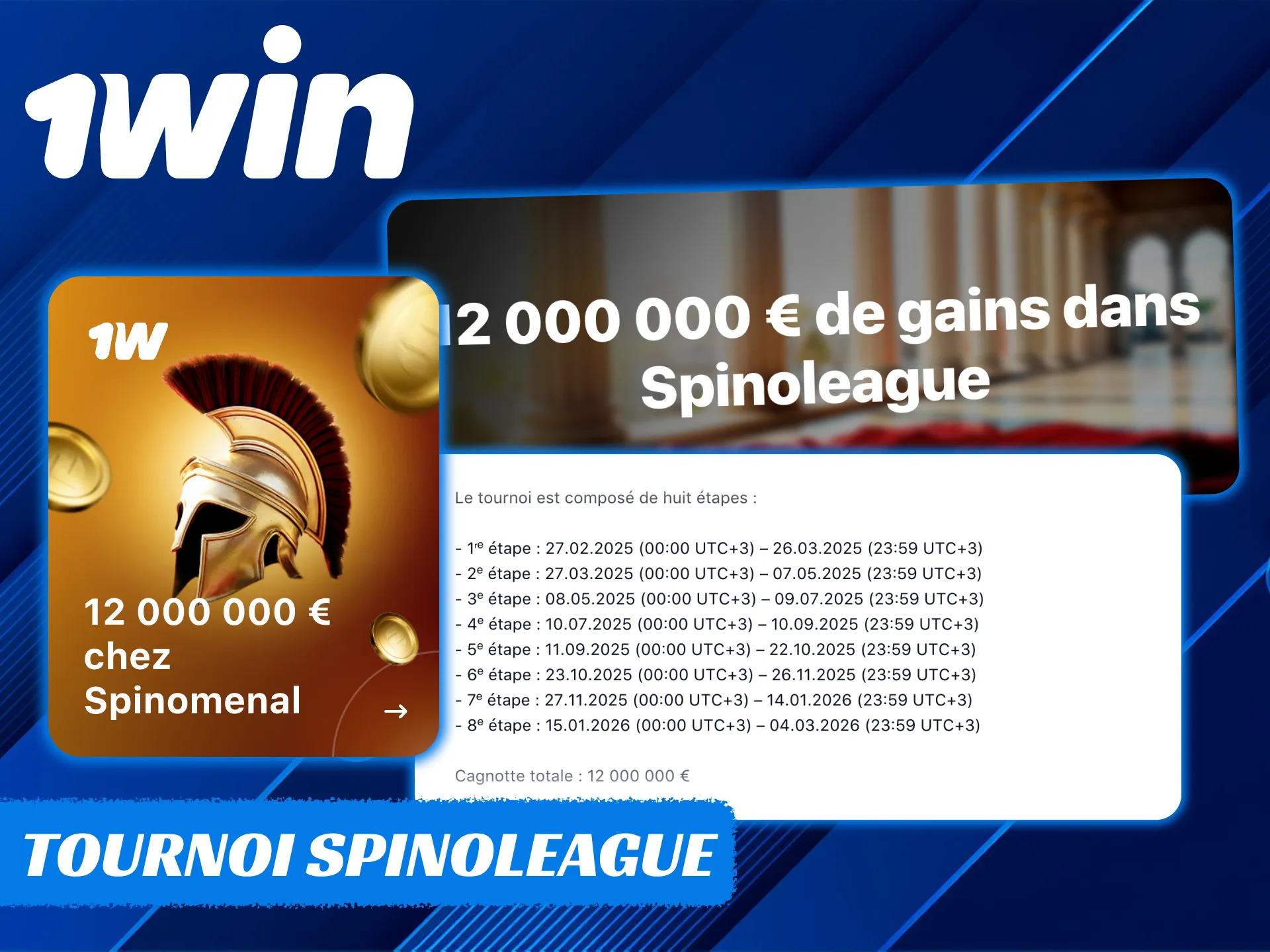 Obtenez le bonus de tournoi Spinomenal sur 1Win.
